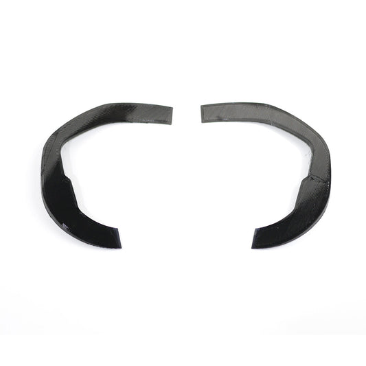Noozle3D 3D-Printed DJI FPV goggle shims, pair of curved black wedges on white background