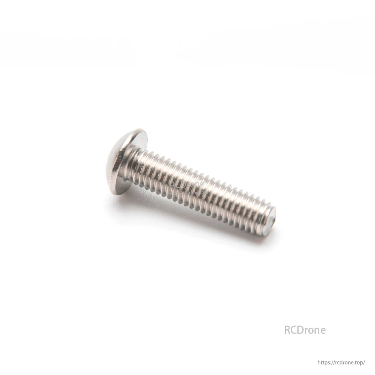 Close-up of one dispensing screw highlighting hex socket drive and rounded button head