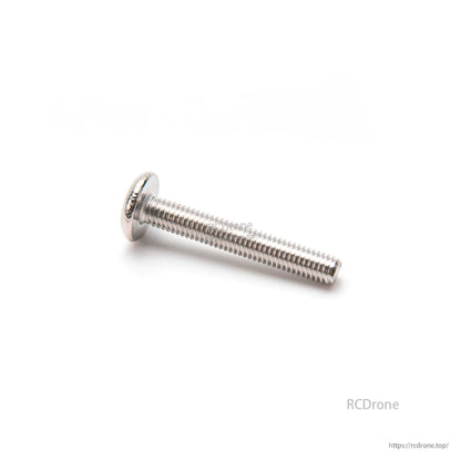 Single dispensing screw side view showing button head profile and full threaded shaft