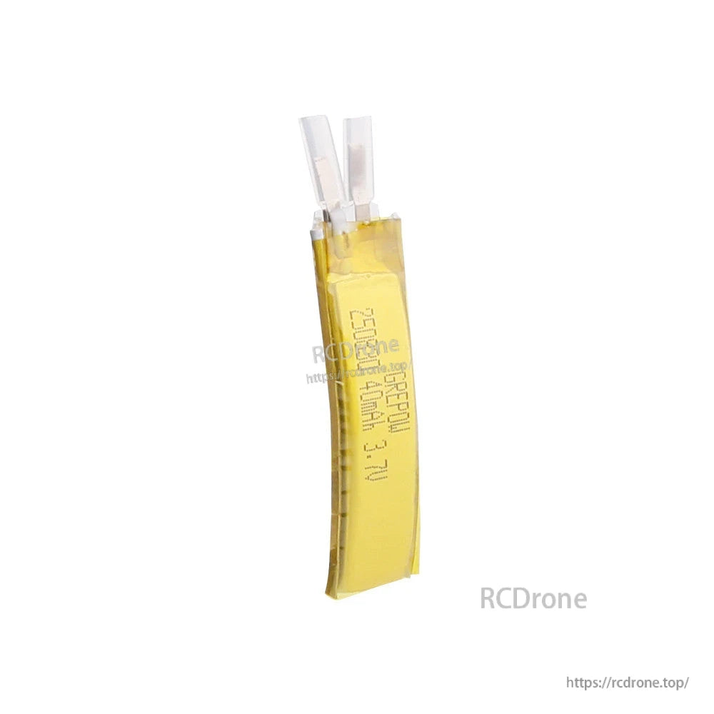 Grepow 2508030 LiPo Battery, Grepow 2508030 3.7V 40mAh 1S LiPo curve-shaped pouch battery with dual connector tabs