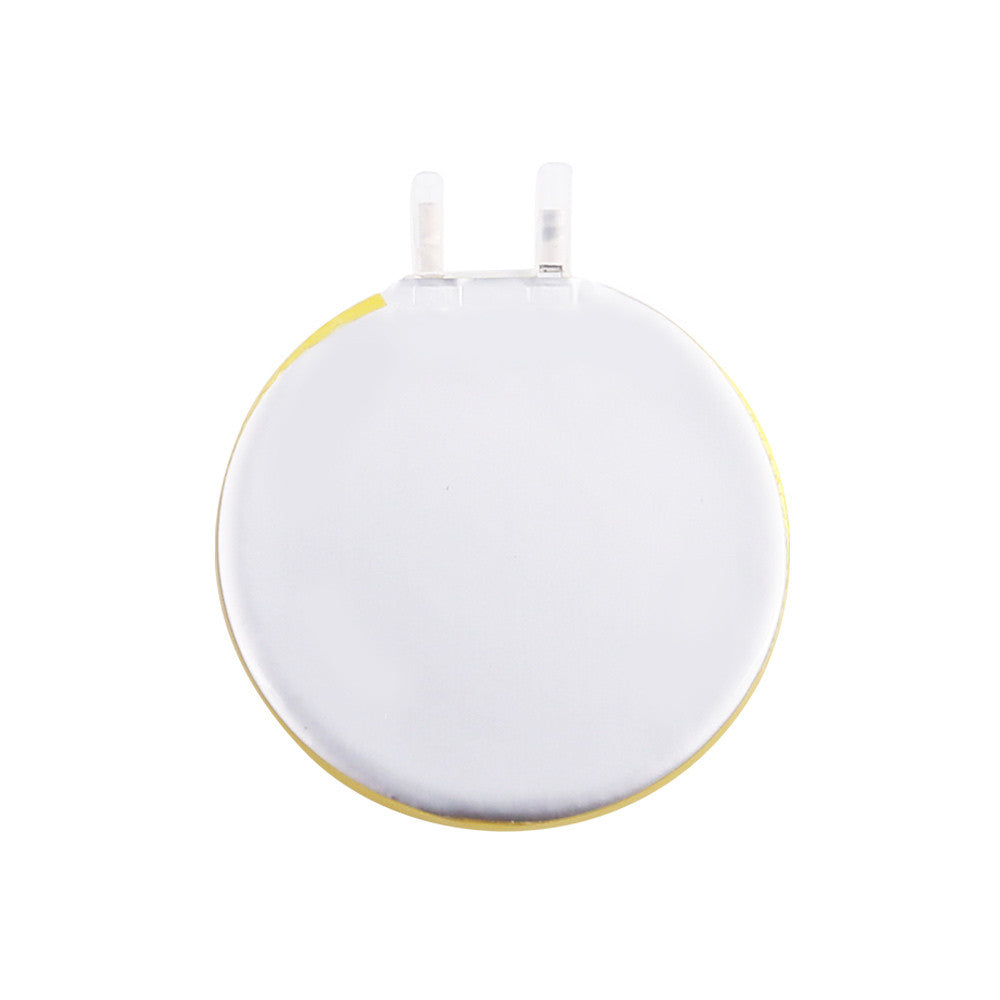 Round Grepow 3.7V LiPo battery cell with white wrap and two metal solder tabs for 1S packs