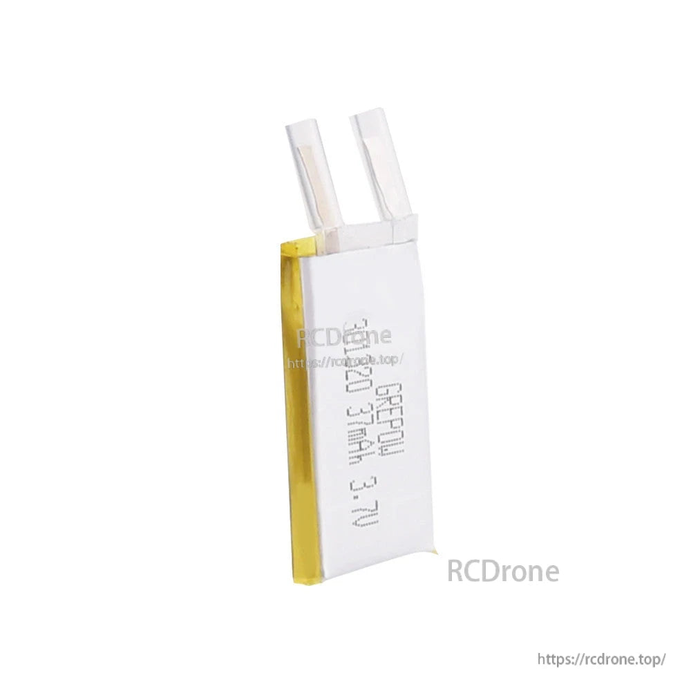 Grepow 3013020 3.7V 37mAh 1S1P LiPo Battery, Grepow 3.7V 37mAh 1S LiPo battery pack with small two-wire connector on top