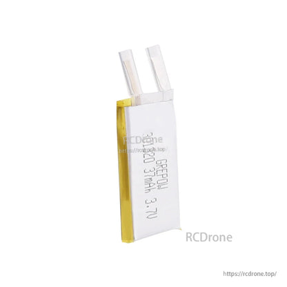 Grepow 3013020 3.7V 37mAh 1S1P LiPo Battery, Grepow 3.7V 37mAh 1S LiPo battery pack with small two-wire connector on top