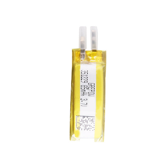 Grepow 3512029 LiPo Battery, Grepow 3.7V LiPo pouch battery cell with yellow wrap and dual solder tabs for compact electronics