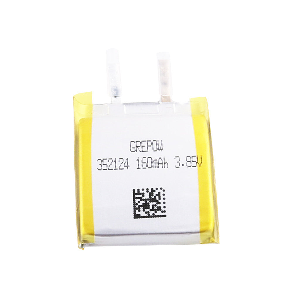 Grepow 3521024 3.85V 160mAh LiPo Battery, Grepow 3521024 3.85V 160mAh LiPo pouch battery cell with dual tabs and printed label