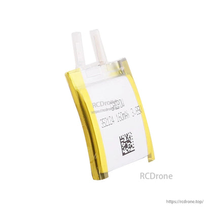 Grepow 3521024 3.85V 160mAh LiPo battery cell with yellow tape wrap and dual tabs