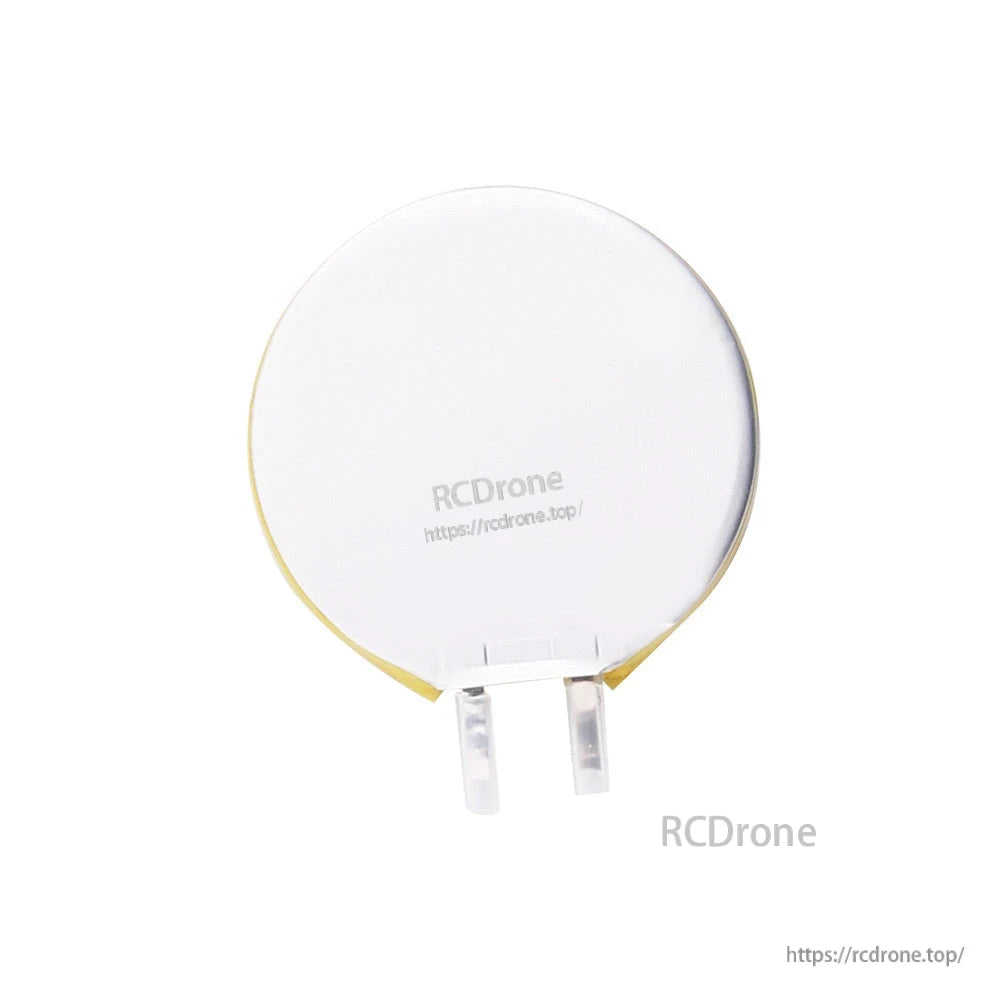 Grepow 3.7V 325mAh round LiPo battery cell with white pouch casing and two solder tabs