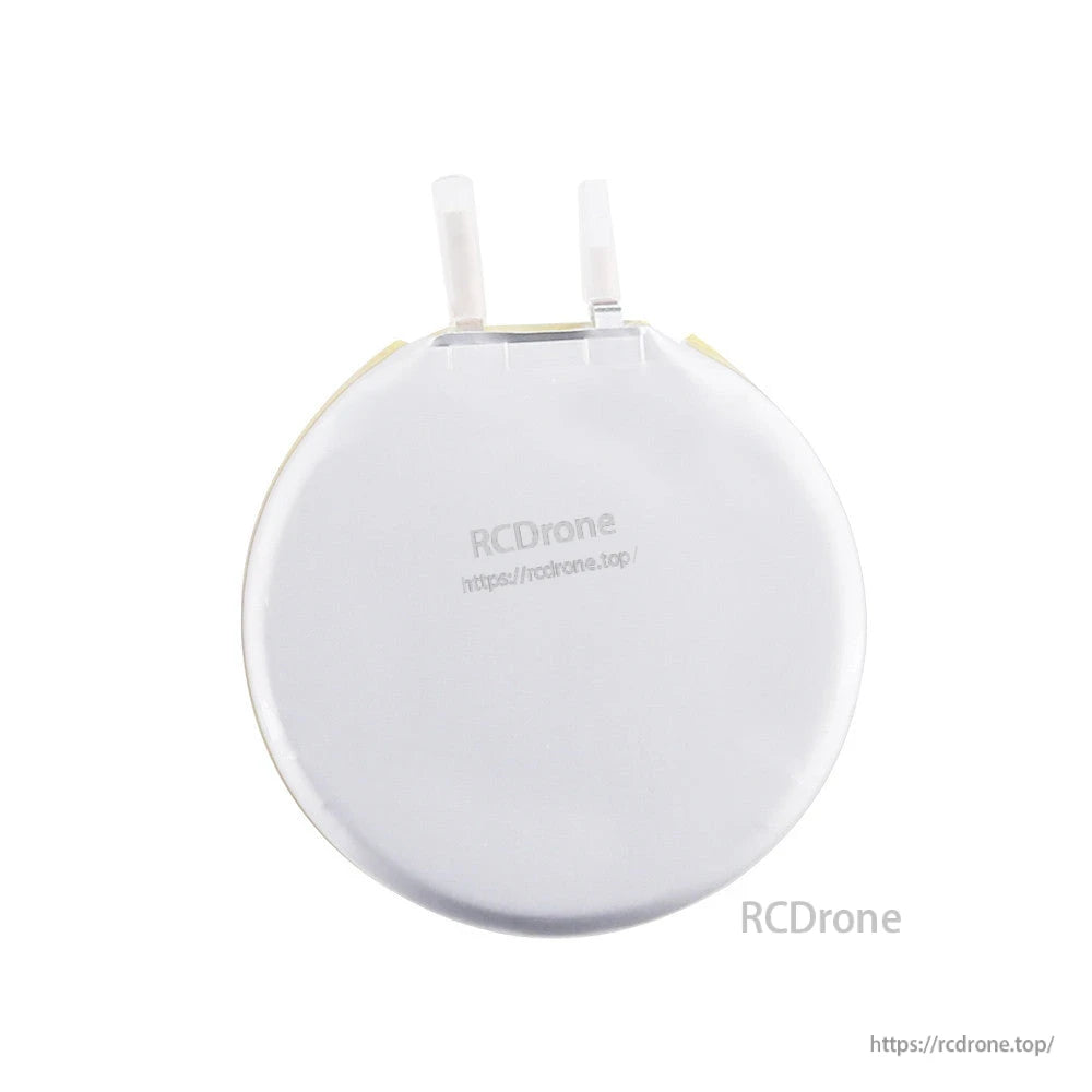 Grepow 4435035 3.7V 450mAh LiPo Battery, Grepow round 3.7V 450mAh LiPo battery cell with two top terminals, white pouch casing