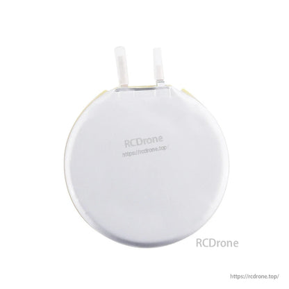 Grepow 4435035 3.7V 450mAh LiPo Battery, Grepow round 3.7V 450mAh LiPo battery cell with two top terminals, white pouch casing