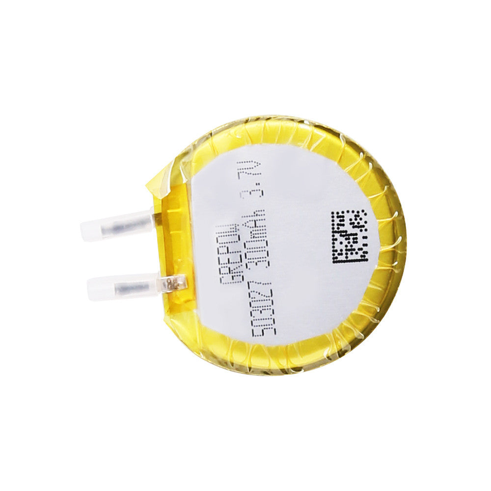 Grepow round 3.7V 300mAh LiPo battery cell with yellow wrap and two terminal tabs