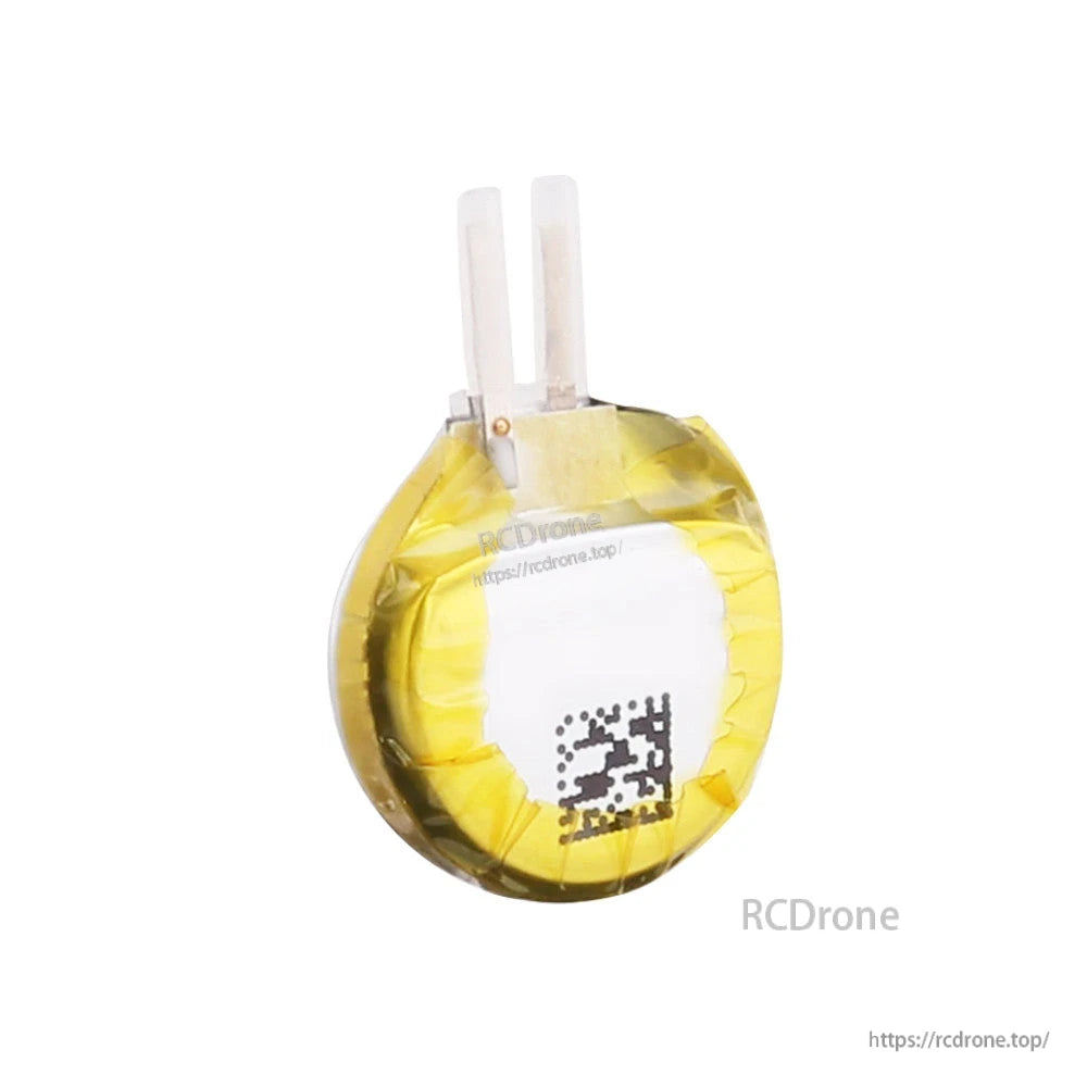 Grepow 5516015 3.7V 100mAh LiPo Battery, Grepow round 3.7V 100mAh 1S LiPo battery cell wrapped in yellow tape with two-wire lead