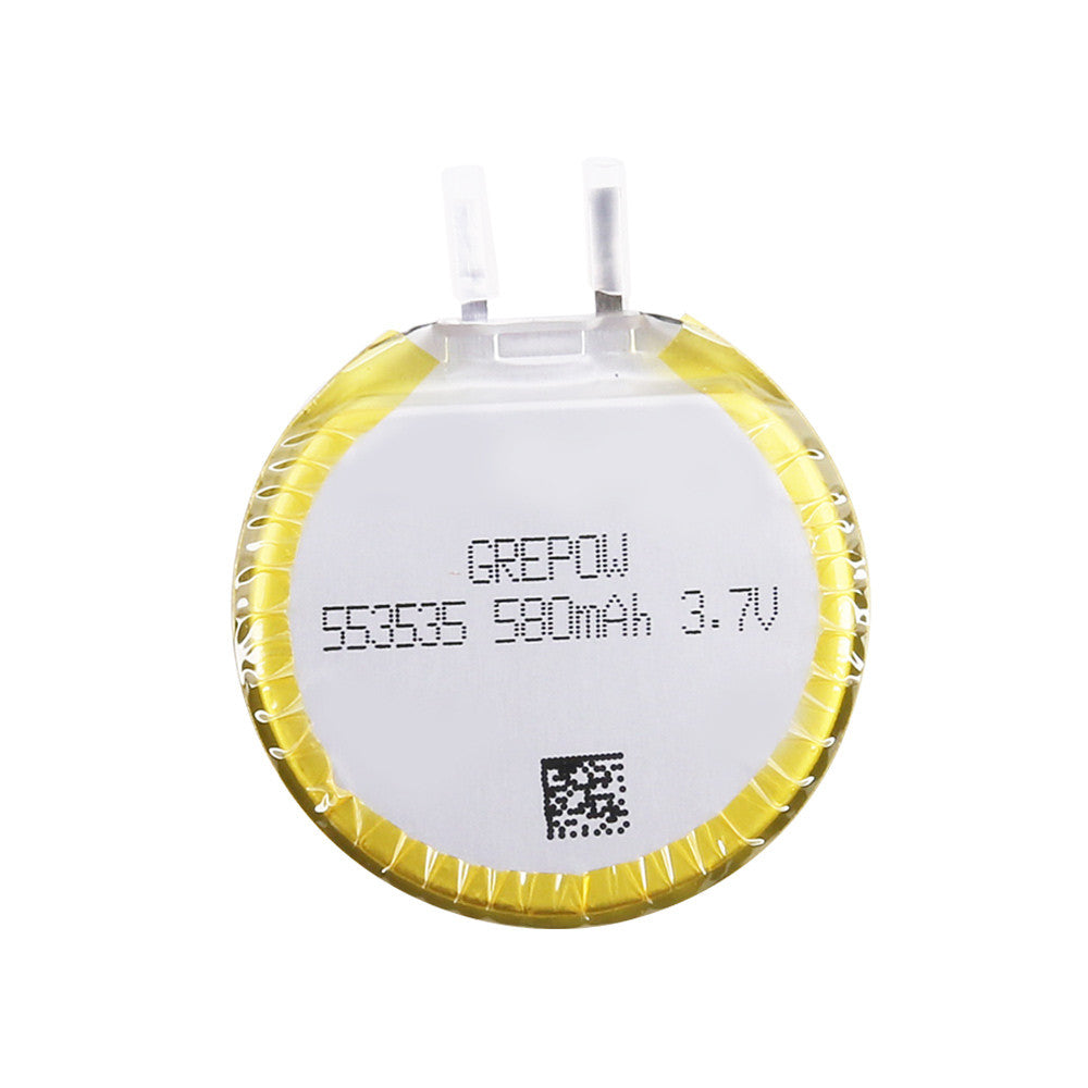 Grepow 5535035 3.7V 580mAh 1S1P LiPo Round Shaped Battery, 33.5 x 35.1 ...