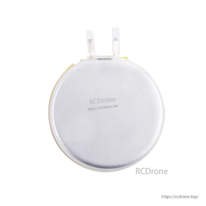 Grepow 6035033 LiPo Battery, Round 1S LiPo battery pack with white wrap and two connector tabs, Grepow 6035033 3.7V 630mAh