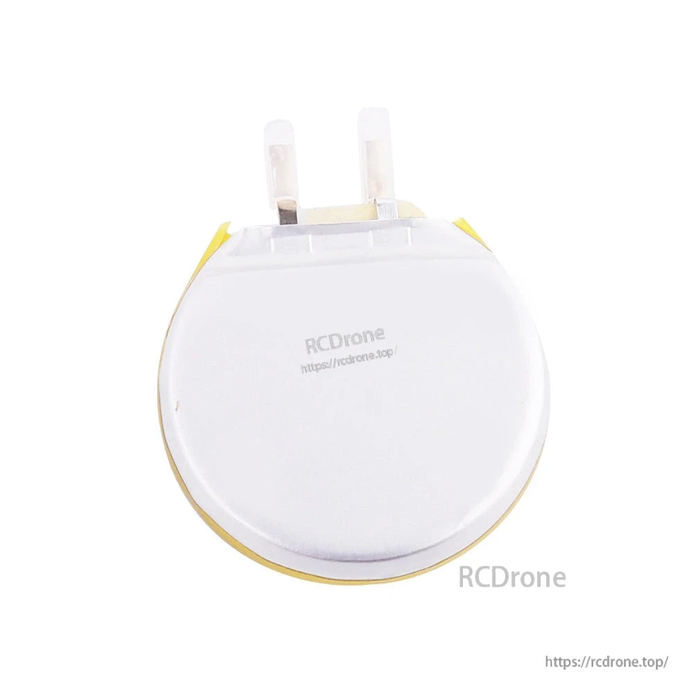 Grepow 6530027 3.8V 430mAh LiPo Battery, Grepow 3.8V 430mAh LiPo battery in a compact round housing with two metal contact terminals