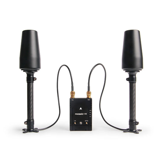 Holybro H-RTK Mosaic-H Dual-Antenna RTK GPS, Holybro H-RTK Mosaic-H is a dual-antenna RTK GPS receiver for drones, providing precise positioning and navigation.