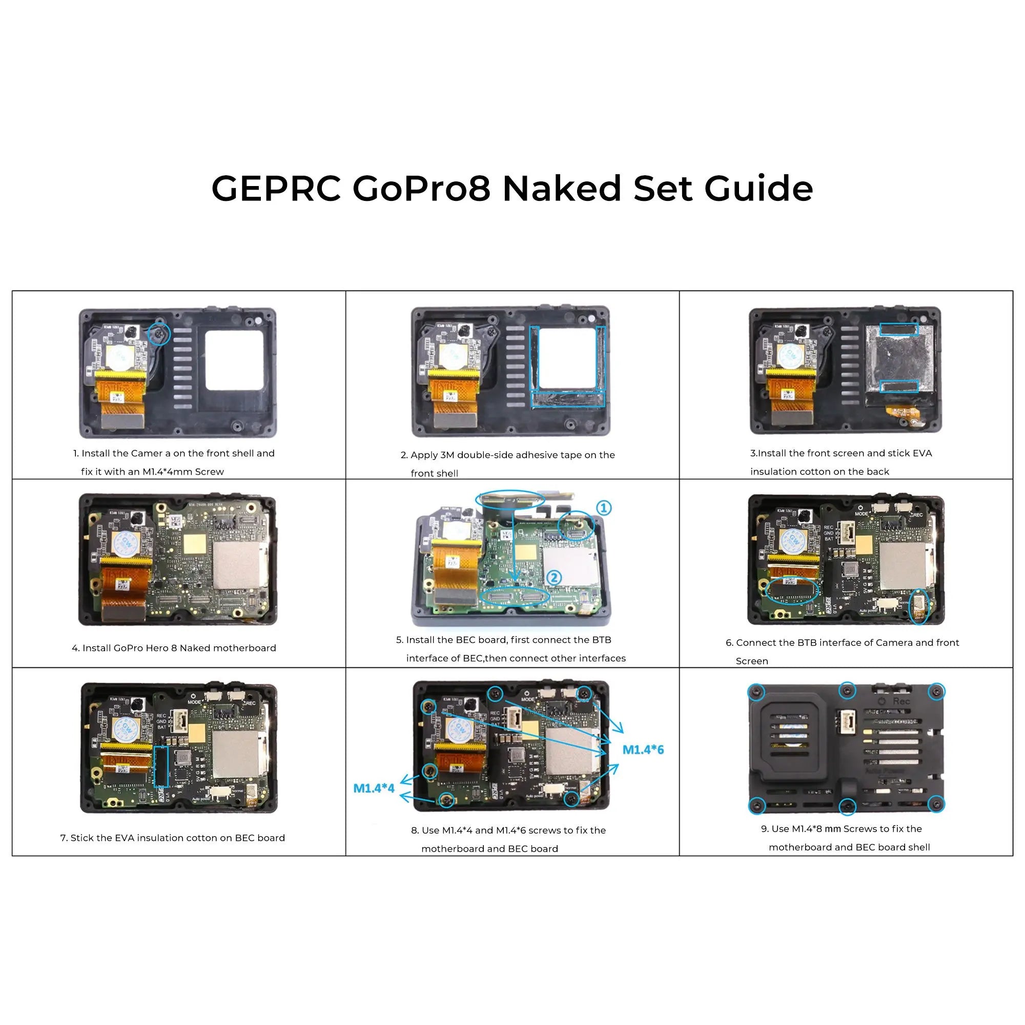 GEPRC Naked GoPro Hero 8 Case, GEPRC Naked GoPro Hero 8