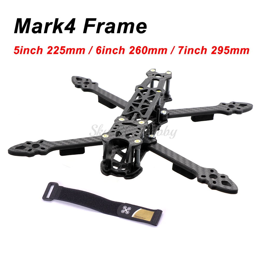 Mark4 Frame Kit - Mark 5inch 225mm / 6inch 260mm / 7inch 295mm with 5mm Arm Quadcopter Frame 5" 6" 7" FPV Freestyle RC Racing Drone 10 Mark4 Frame Kit, Mark4 225mm 260mm 295mm FPV Frame kit 1 x