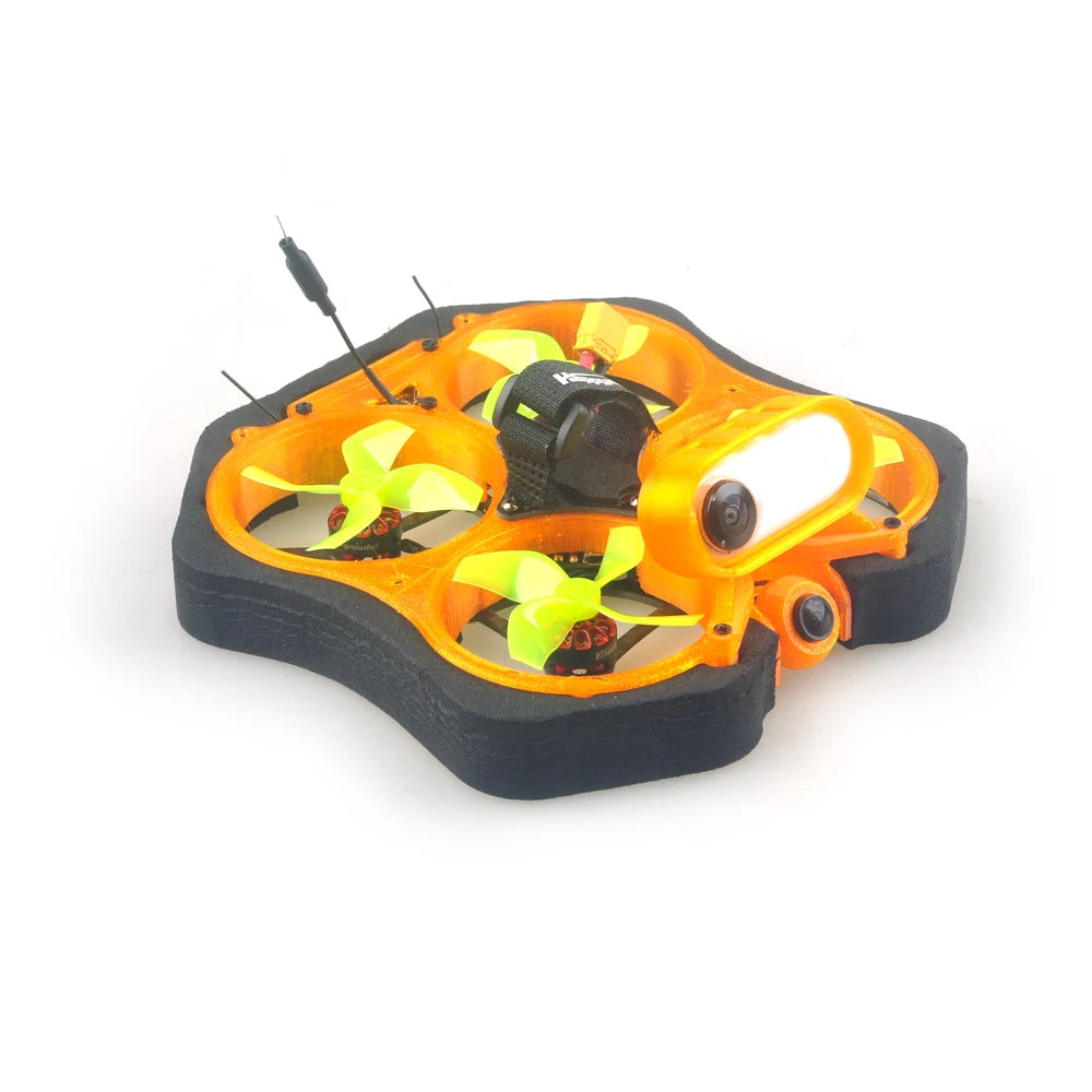 HappyModel CINE8 - CrazyF411 PRO 20A 400mW Caddx ANT 1200TVL EX1202.5 KV8000 2-3S 85mm Brushless Cinewhoop FPV DIY KIT Drone 10 HappyModel CINE8, the frame's construction using high-precision TPU 3D printing, carbon fiber board