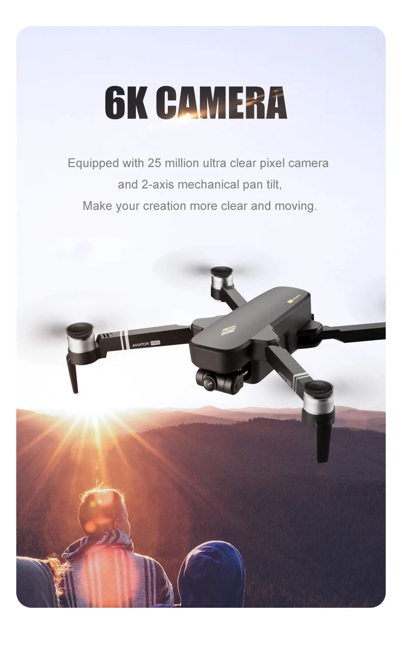 8811 Pro Drone, 6K CAMERA Equipped with 25 million ultra clear pixel camera and 2-axis