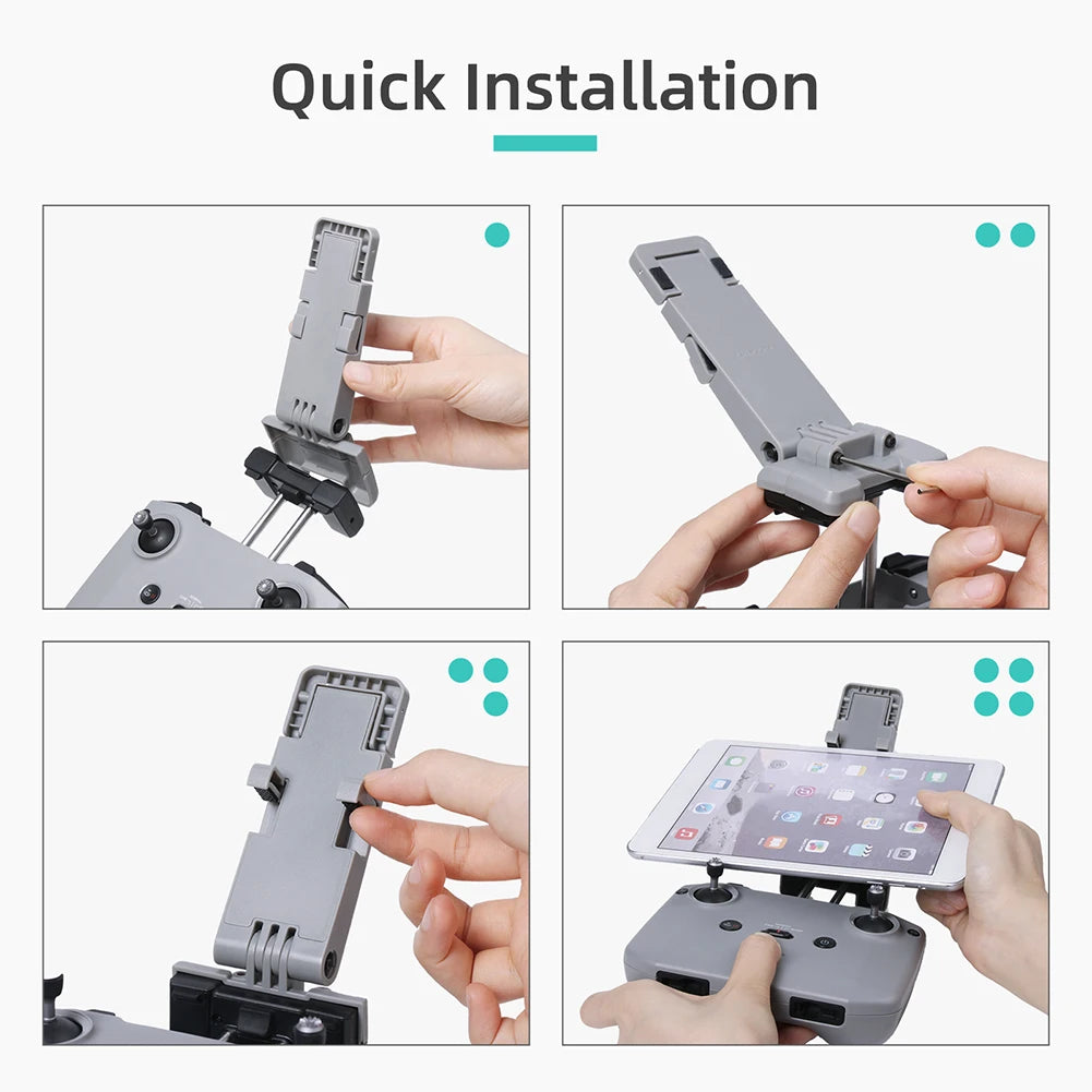 Foldable Expansion Bracket Tablet Clip Holder Remote Control Phone Mount for DJI Air 2S/Mini 2/Mavic Air 2 Accessories 30 tablet can be tilted to avoid screen reflections, making outdoor shooting easier .