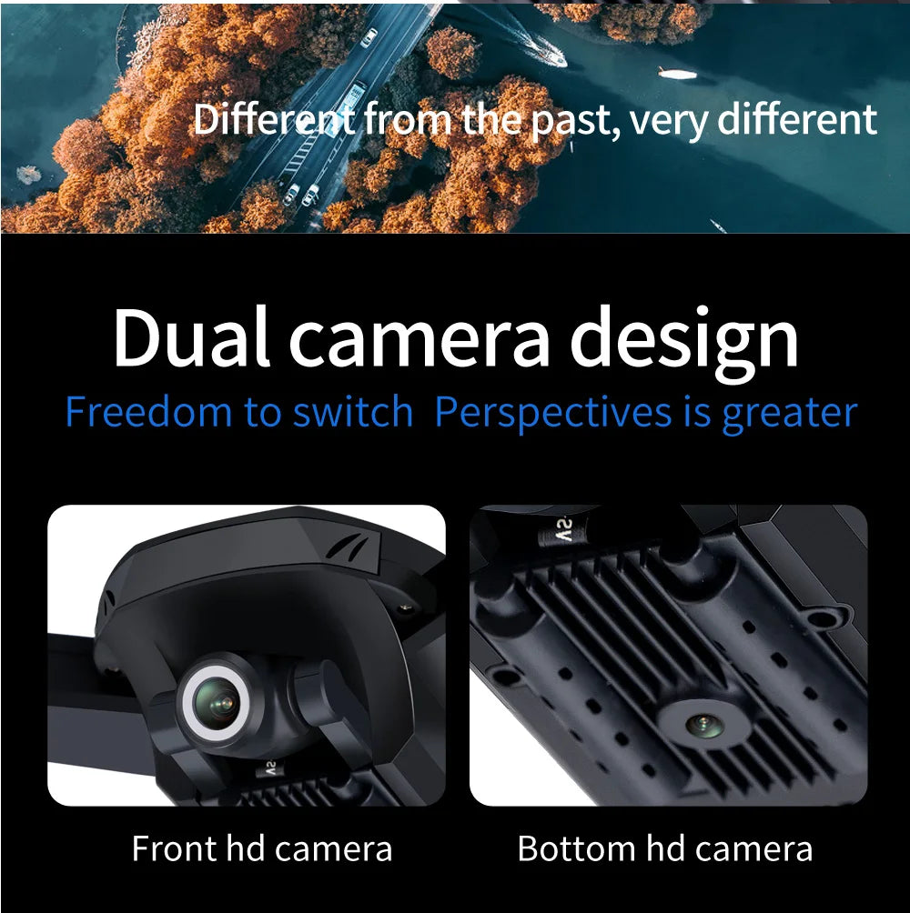 H26 drone - 2024 New 4K HD Dual Camera Optical Flow Positioning Professional Aerial Photography Foldable Quadcopter Helicopter Gift Toy 22 H26 drone, camera design freedom to switch perspectives is greater front hd camera bottom