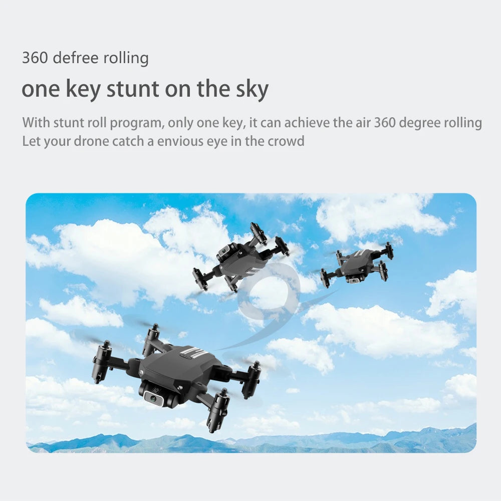 XYRC 2023 New Mini Drone 4K 1080P HD Camera WiFi Fpv Air Pressure Altitude Hold Black And Gray Foldable Quadcopter RC Dron Toy 39 XYRC 2023 New Mini Drone, stunt roll program can achieve the air 360 degree rolling . only one