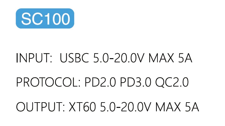 SC100 INPUT: USBC 5.0-20.OV MAX 5A PROTO