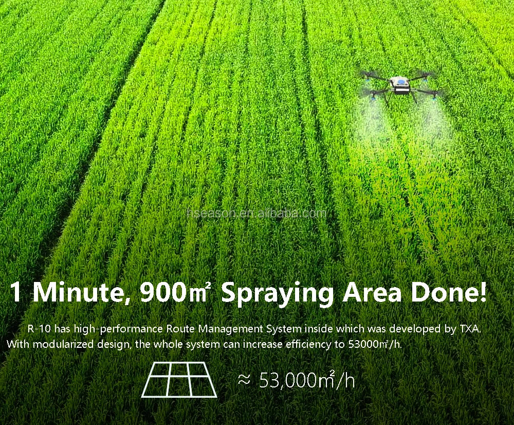 Sense R10 10L Professional Agriculture Drone, JAseason eralbaba Com 1 Minute, 900m' Spraying Area