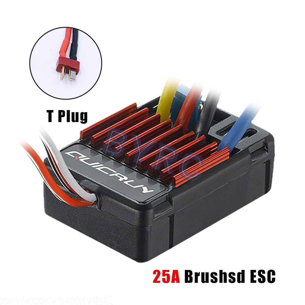 Hobbywing QuicRun 1625 25A Brushed ESC, Compact T-Plug ESC for brushed motors, 25A output.