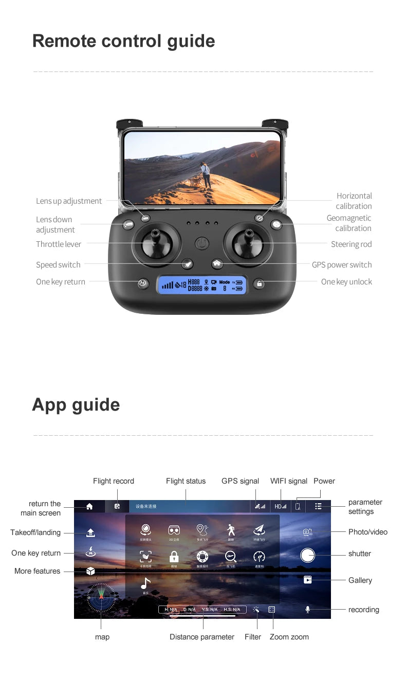 106 Pro GPS Drone - 4K HD Dual Camera Three-Axis Anti-Shake Gimbal 5G WIFI FPV Brushless Motor Foldable Quadcopter Gift Toy Professional Camera Drone 34 106 Pro GPS Drone, HNA 0 NA Jisania ASNa recording map Distance