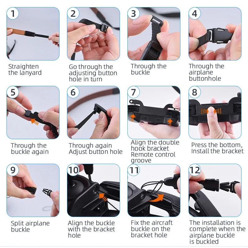 Phone Mount For DJI Mavic Mini Pro Air Spark Mavic 2 Zoom Drone Remote Control Clamp Clip Bracket Stable Phone Holder Accessory 70 adjusting button buckle airplane hole in turn buttonhole 8 Through the Through the the lanyard