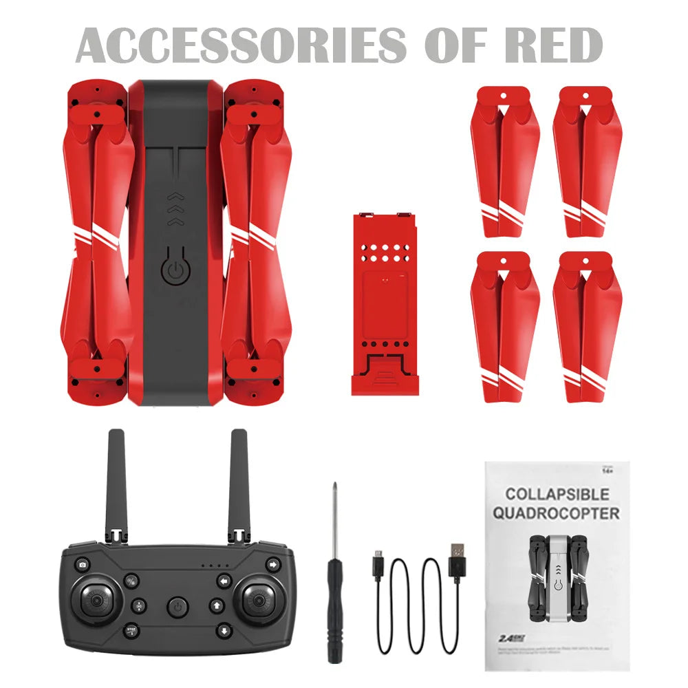HJ96 Drone, ACCESSORIES OF RED 2 COLLAPSIBLE QUADROCOPTER