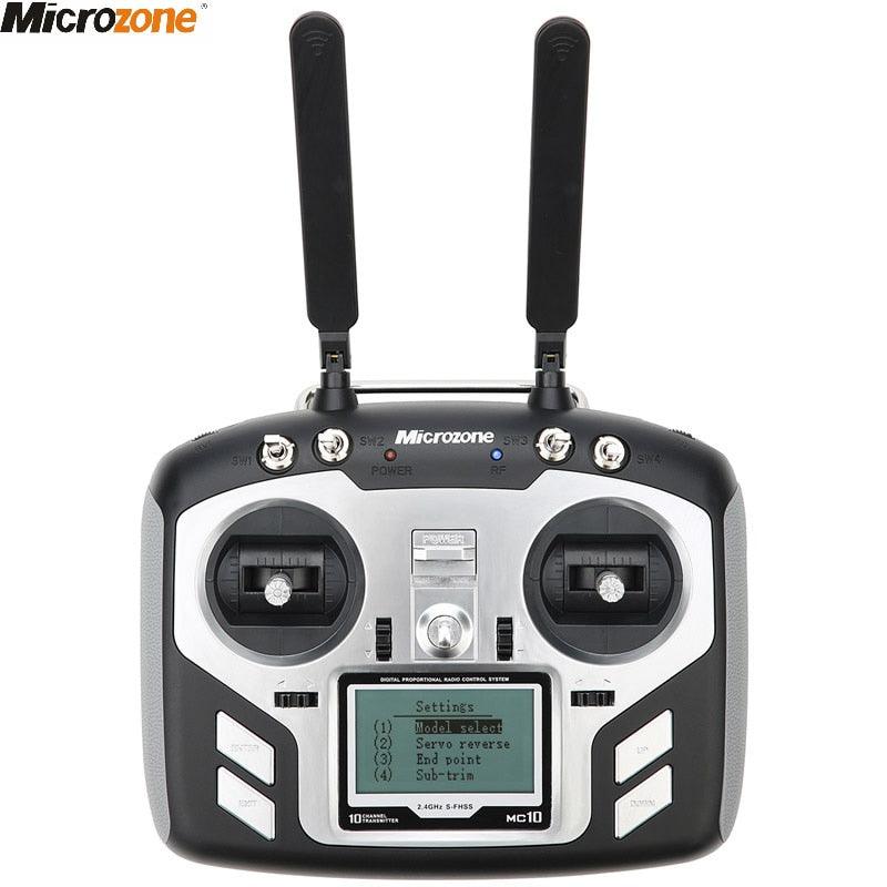 Microzone MC10 10CH 2.4GHz FHSS RC Transmitter With MC9008S Receiver PCM2048 PWM /M.bus for RC FPV Racing Drone Airplane - RCDrone