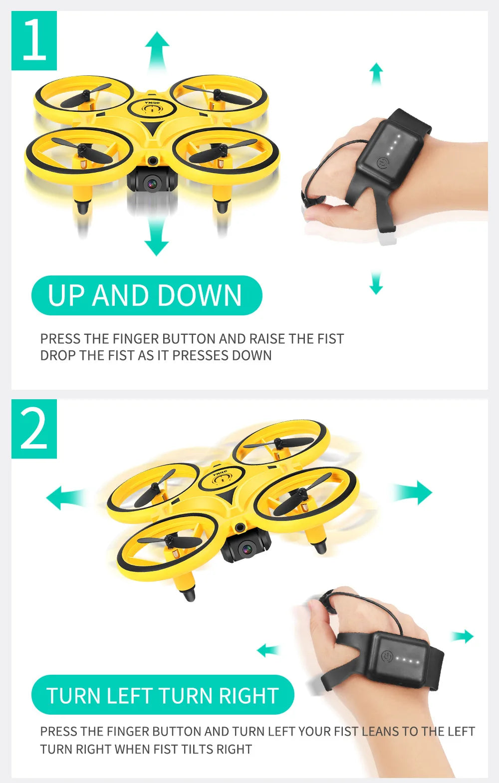 HGRC 2.4G Mini Watch RC Drone, : YH-222 Material : plastic Indoor/Outdoor Use : Indoor