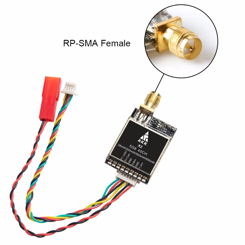 AKK X2P/X2 5.8Ghz 40CH VTX - 0.01mW/25mW/200mW/500mW/800mW Switchable FPV Video Transmitter Compatible Betaflight OSD FC 31 AKK X2P/X2 5.8Ghz 40CH VTX, bad credit buyers or attempt to fraud are added to blacklist . once we find bad credit