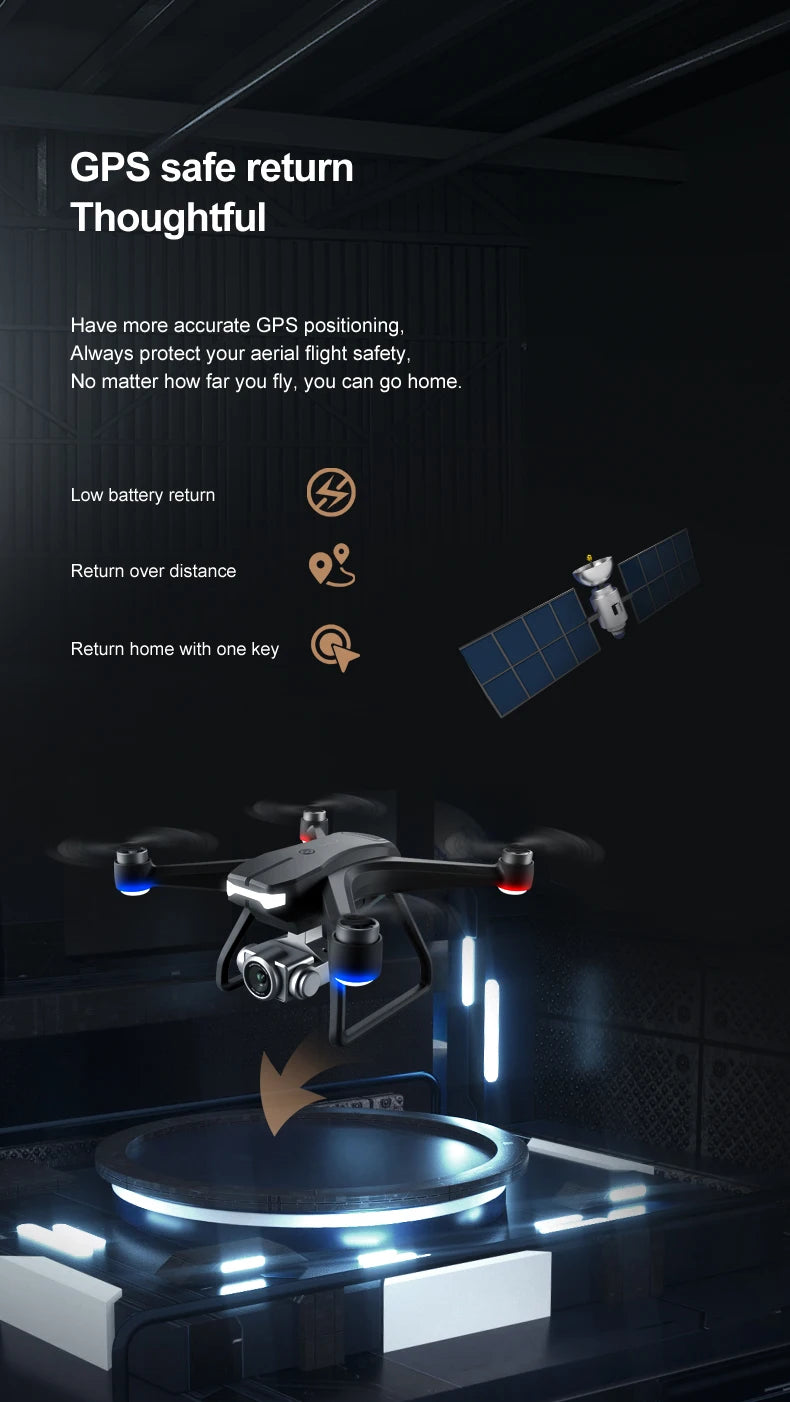 F11 PRO Drone, low battery return Low battery return Return over distance Return home with one key .