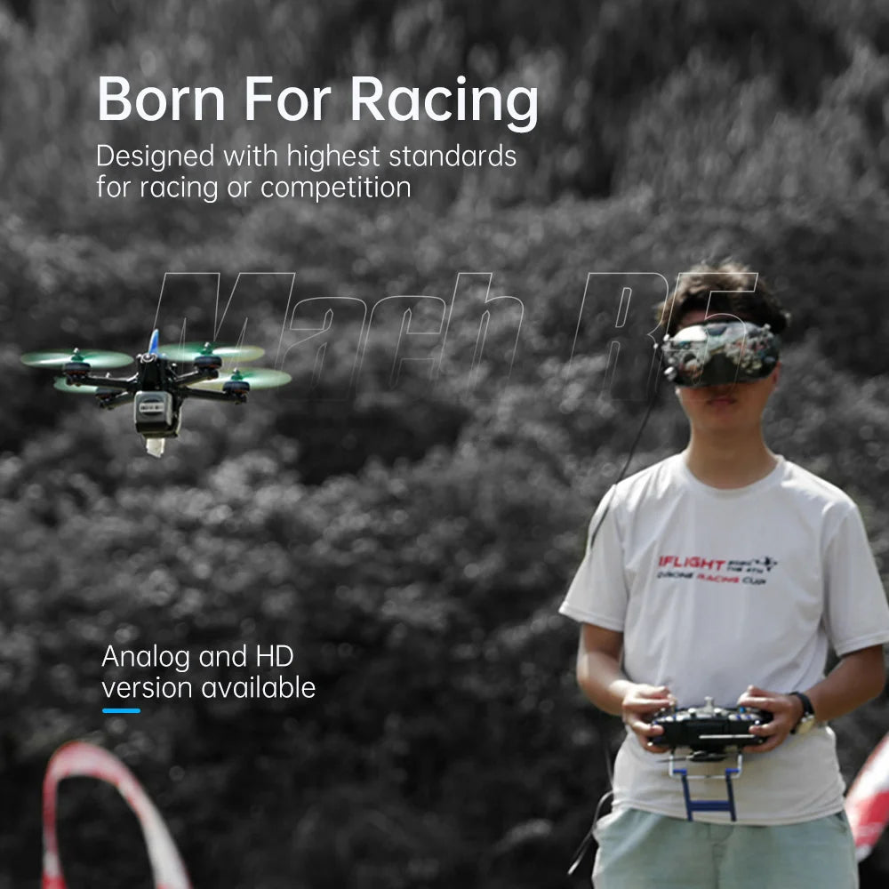 iFlight Mach R5 HD 215mm 5inch 6S FPV, Born For Racing Designed with highest standards for racing or competition 7p0 L0> V