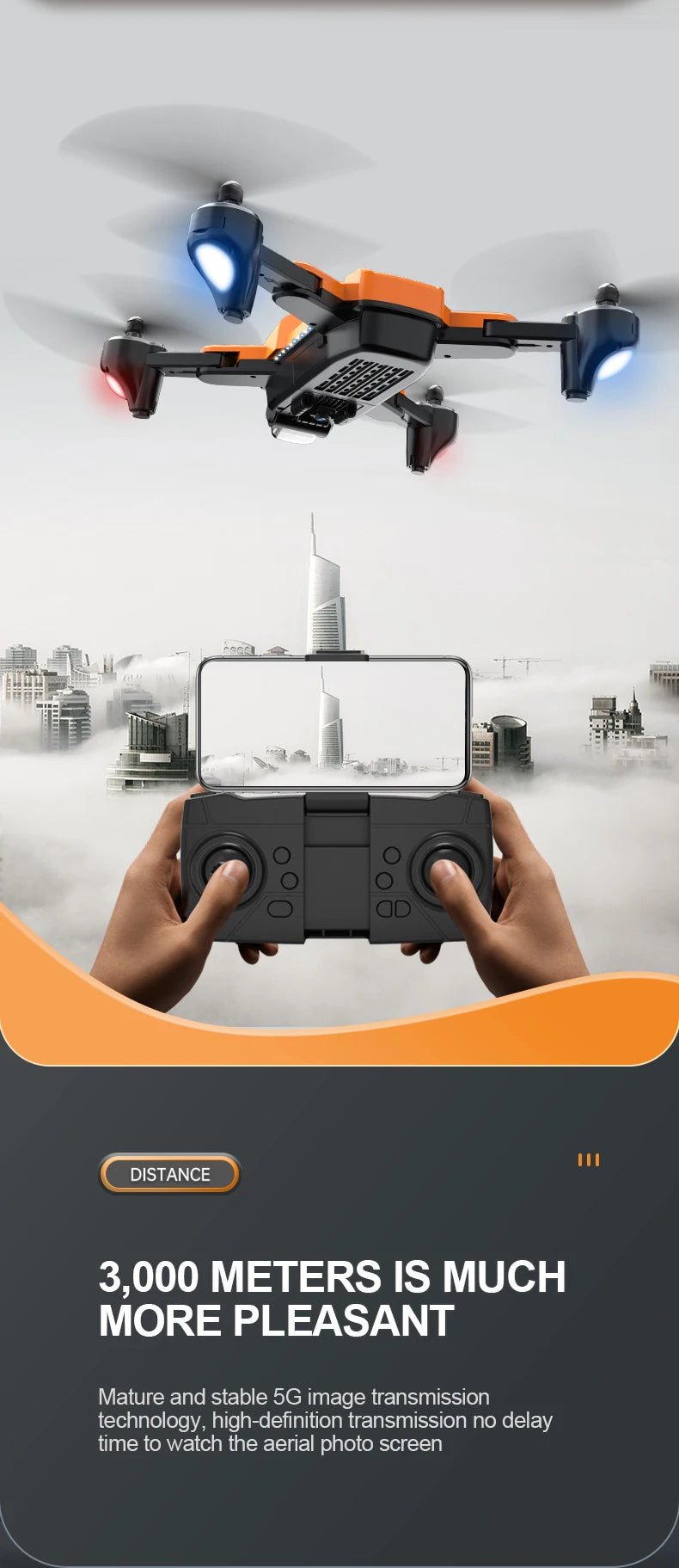 A5S Drone, distance 3,000 meters is much more pleasant mature and stable 5g image