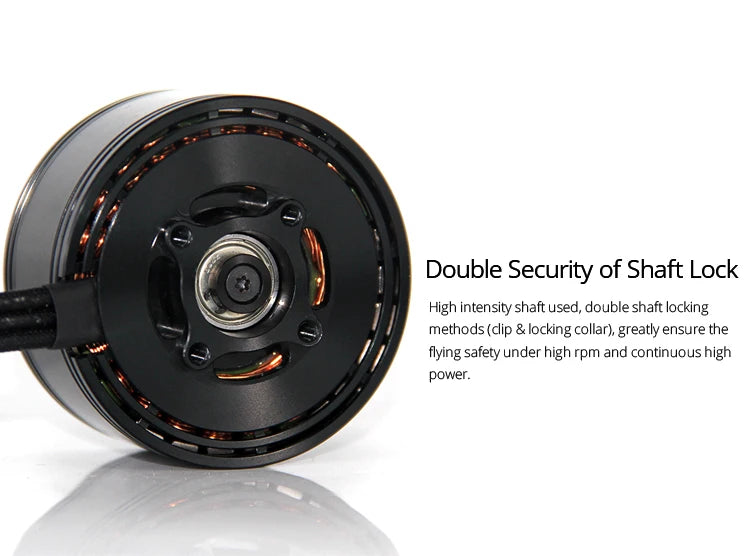 Double Security of Shaft Lock High intensity shaft used, double shaft methods (clip & locking