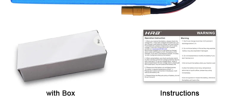 Yowoo Graphene Lipo 3S 4S 6S Battery, HAD WARNING Octritieninien Fe with Box Instruction