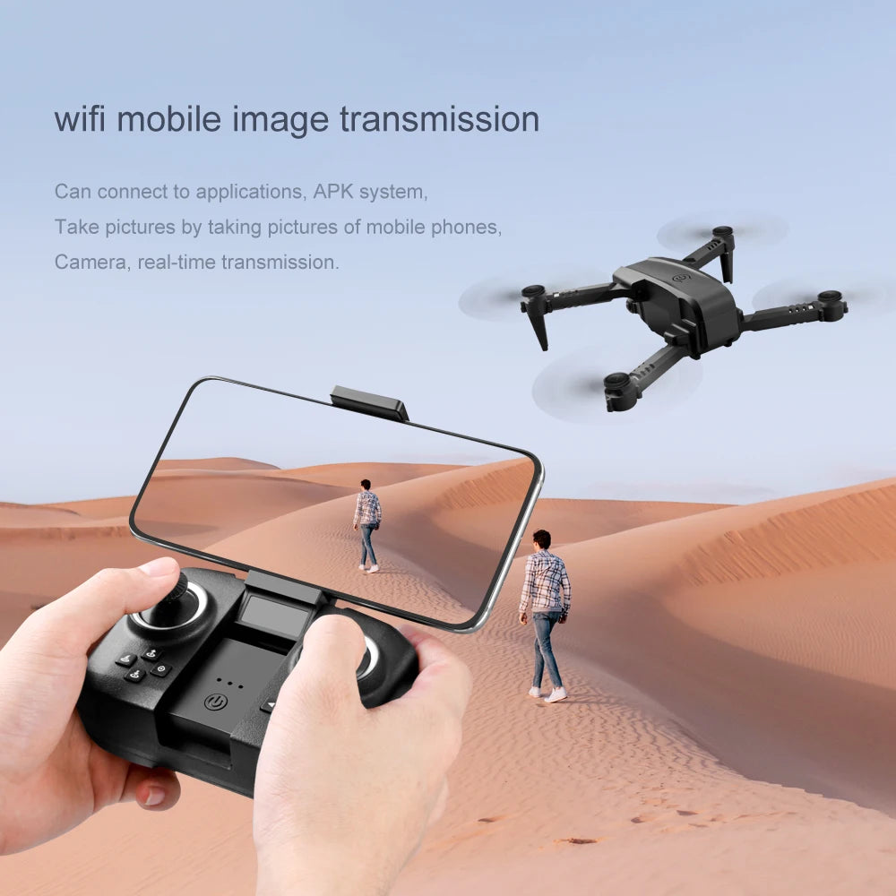 Mini WIFI Professional Drone with 4k 1080P Camera High Hold Mode Foldable RC Plane Helicopter Pro Drone Toys for Children Gifts 38 Mini WIFI Professional Drone, wifi mobile image transmission can connect to applications, apk system