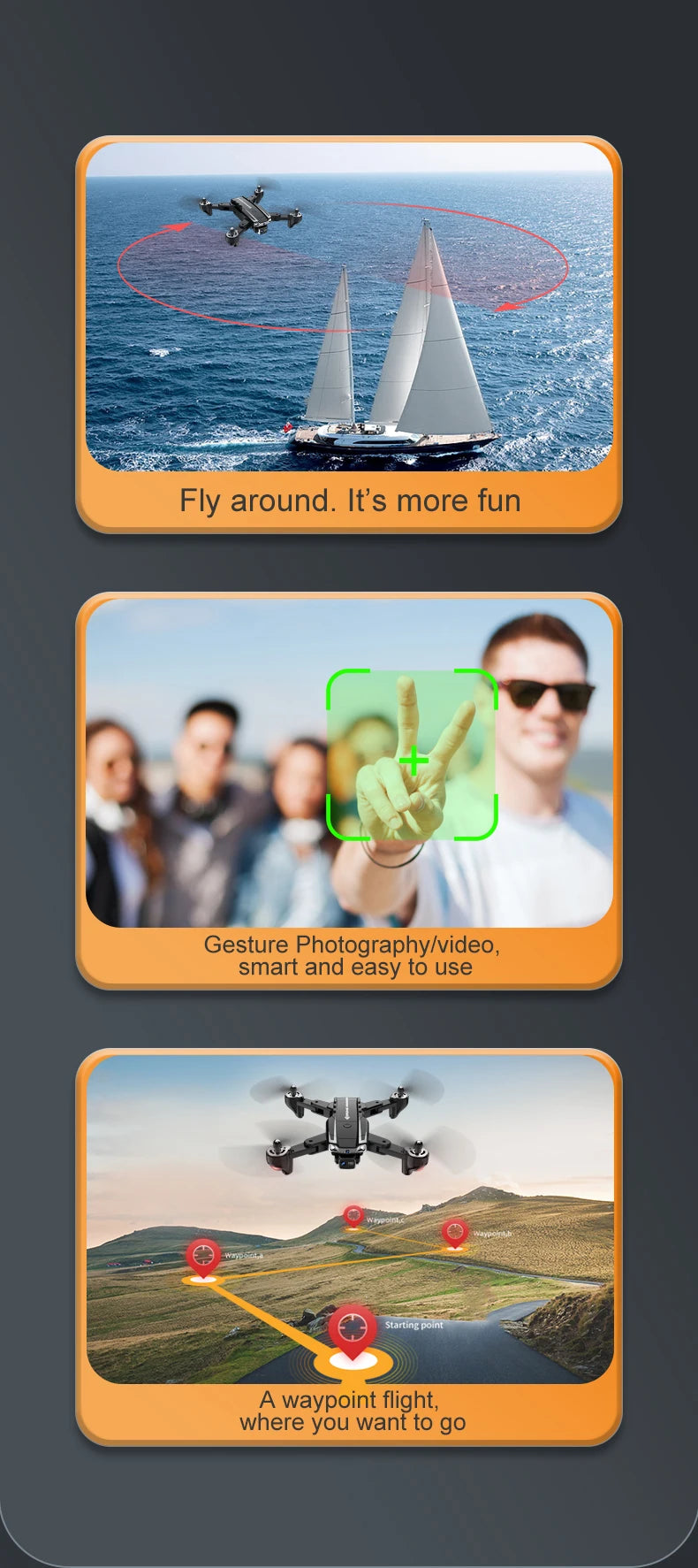 A5S Drone, it's more fun gesture photographylvideo, smart and easy