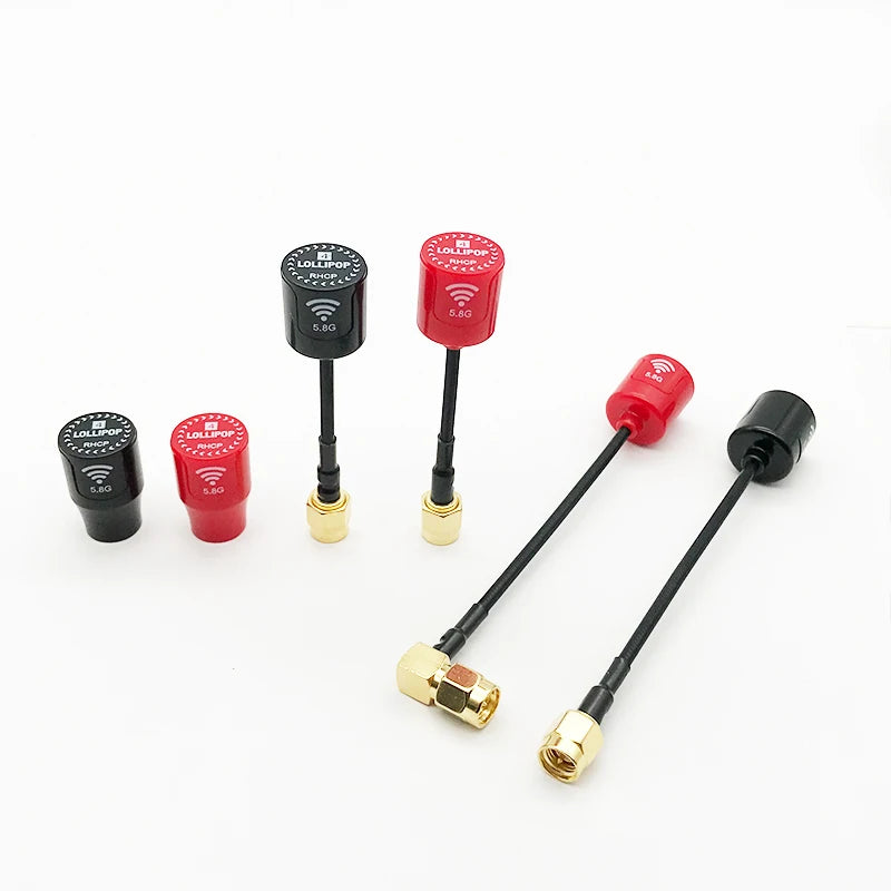 Lollipop 4 Smaller and lighter 5.8G 2.5dBi Gain RHCP Antenna SMA RP-SMA MMCX UFL Connector For RC FPV Racing Drone Model 11 Lolhor LLolitpor or RHor_ 086