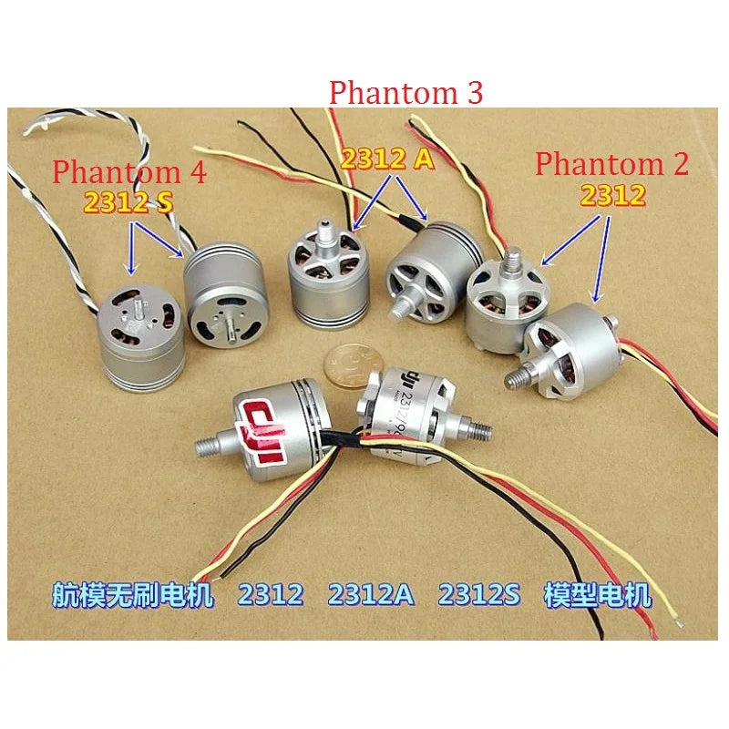 4PCS DJI (Original) Phantom Brushless Motor, the actual running speed is about 10,000 rpm with a 12V brushless ESC