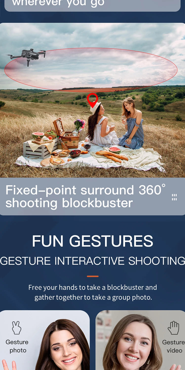 ZLL SG908 Pro - GPS Drone, wiieievei you gu fixed-point surround