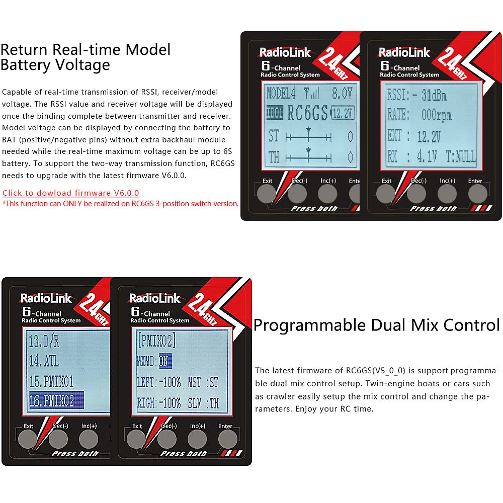 RadioLink RC6GS V3, RC6GS V3 - R