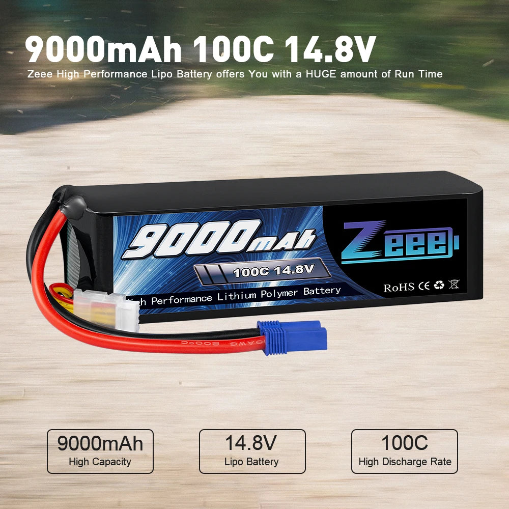 1/2units Zeee 14.8V Lipo Battery, Zeee High Performance Lipo Battery offers HUGE amount of Run Time Doppoab