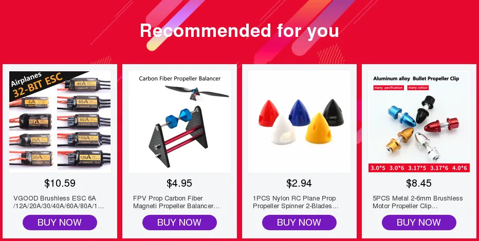 GEMFAN Glass Fiber Nylon Glow Propellers, Carbon Fiber Propeller Balancer Aluminum alloy Bullet Propeller Clip Fa Hratte - po