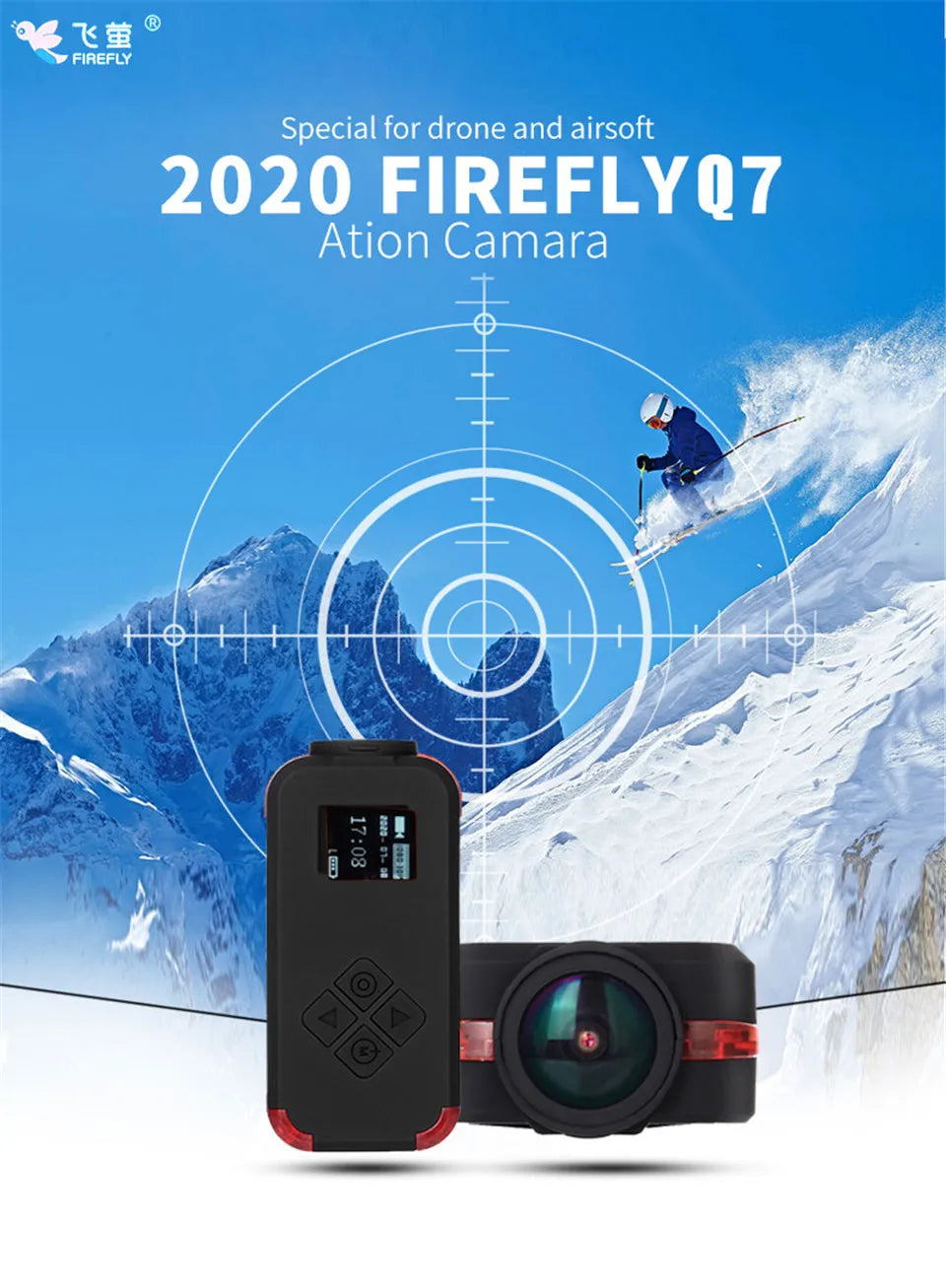 Hawkeye Firefly Q7 Action Camera, 72 firefly Special for drone and airsoft 2020 FIREFLYQ7 Ation