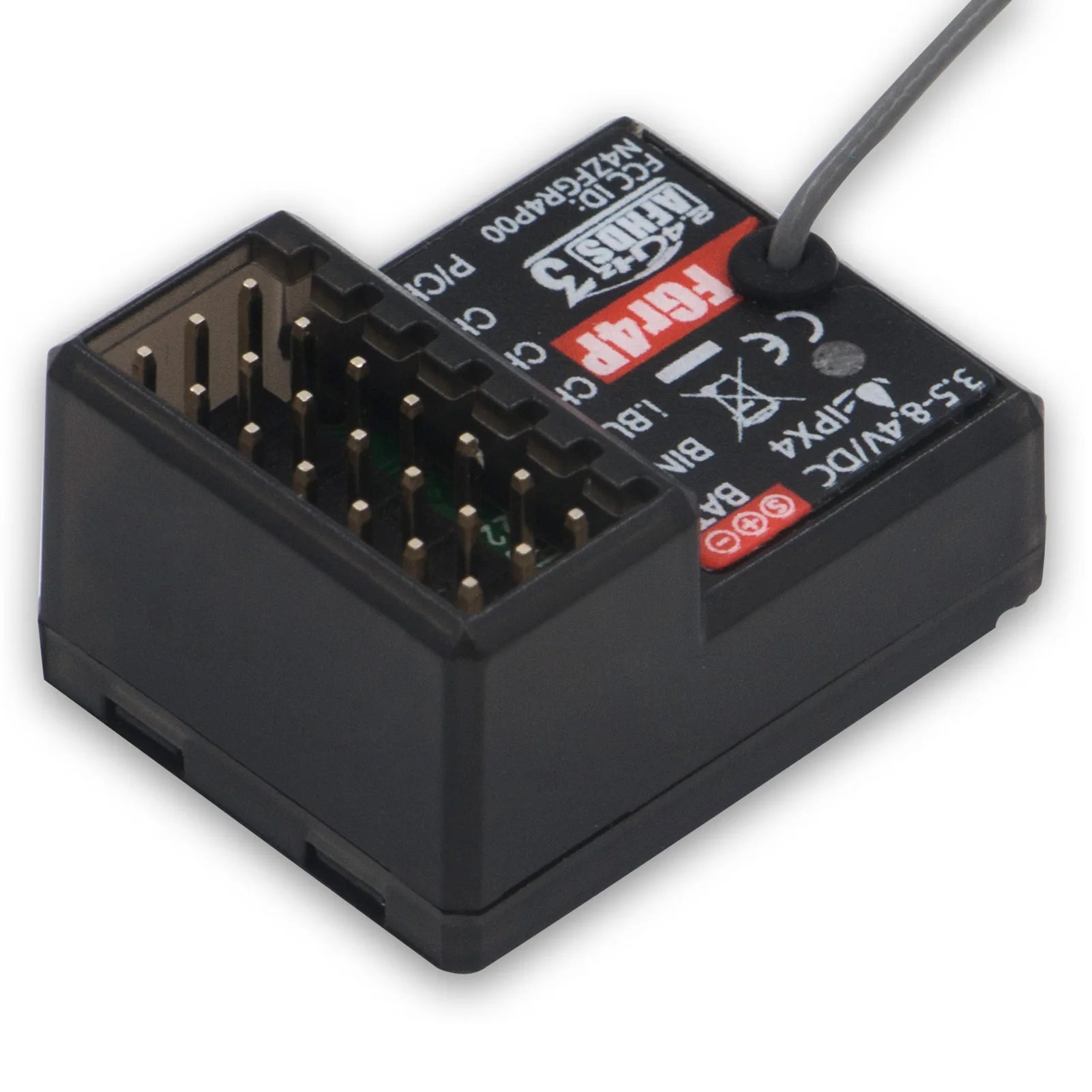 FlySky FGR4P 2.4GHz 4CH Receiver - AFHDS 3 PWM/PPM/I.bus/S.bus Output for FSG4P Transmitter RC Car Boat 11 FlySky FGR4P 2.4GHz 4CH Receiver, Insert the binding cable into the receivers bind port